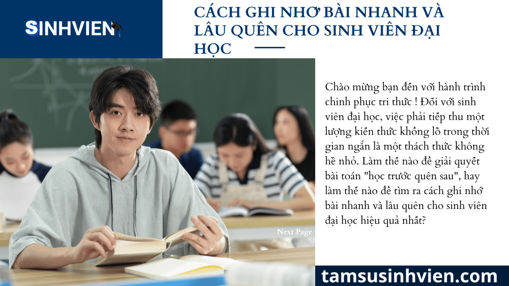 Cách Ghi Nhớ Bài Nhanh Và Lâu Quên Cho Sinh Viên Đại Học