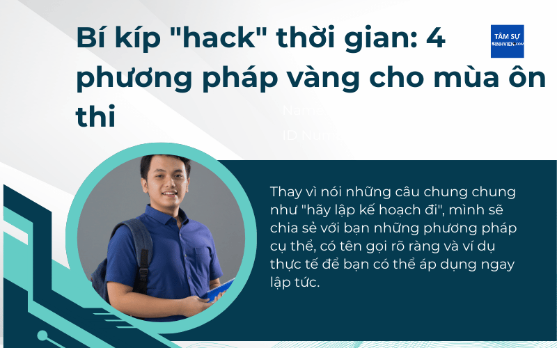 Bí kíp hack thời gian 4 phương pháp vàng cho mùa ôn thi