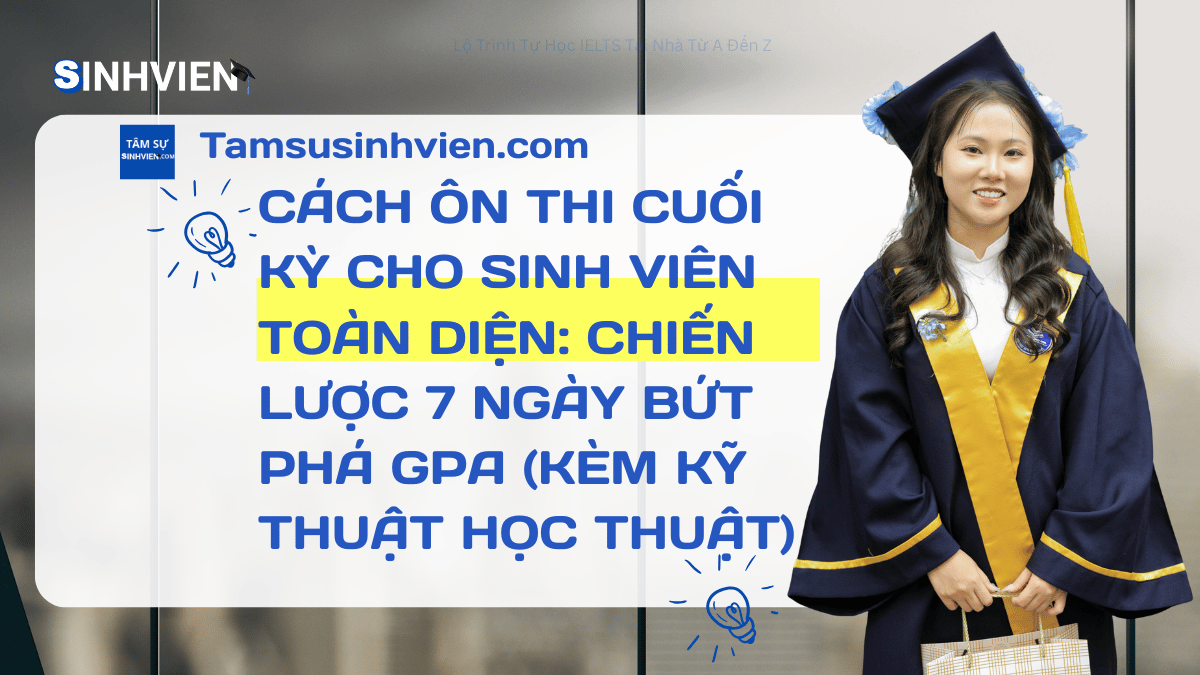 CÁCH ÔN THI CUỐI KỲ CHO SINH VIÊN TOÀN DIỆN: CHIẾN LƯỢC 7 NGÀY BỨT PHÁ GPA (KÈM KỸ THUẬT HỌC THUẬT)