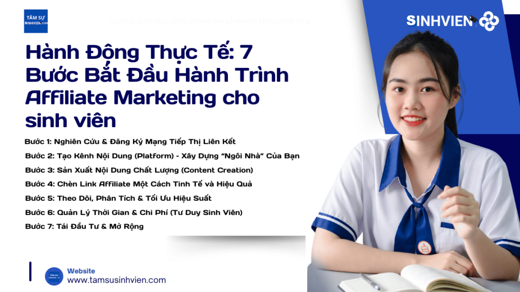 Hành Động Thực Tế 7 Bước Bắt Đầu Hành Trình Affiliate Marketing cho sinh viên